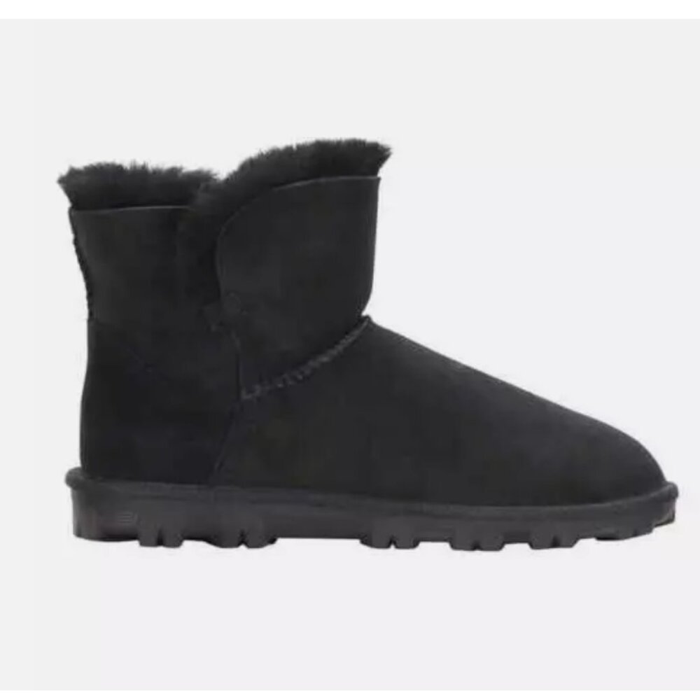 NEW! Kirkland Signature Womens Shearling Short Boot Black Size 8